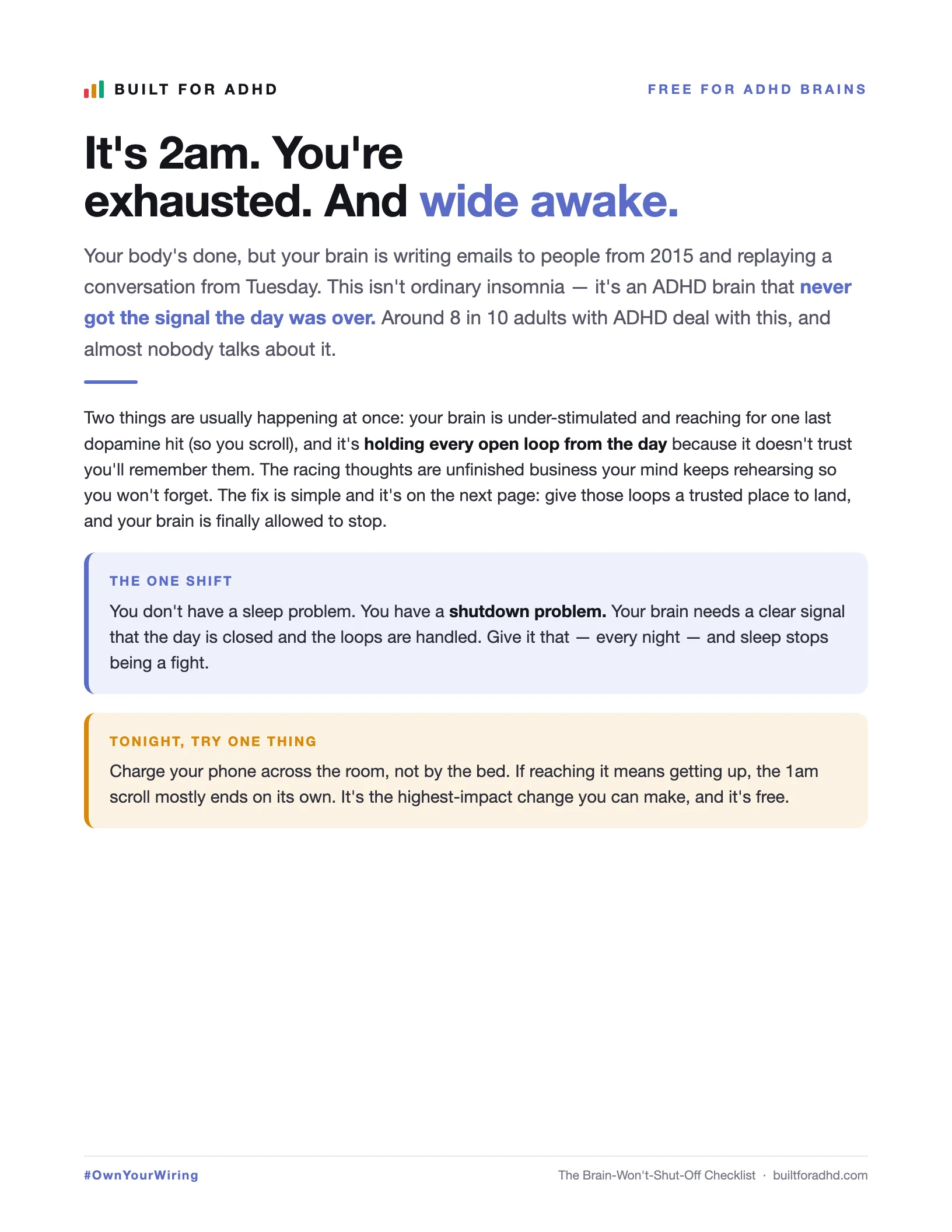 Why Your Brain Won't Shut Off cover