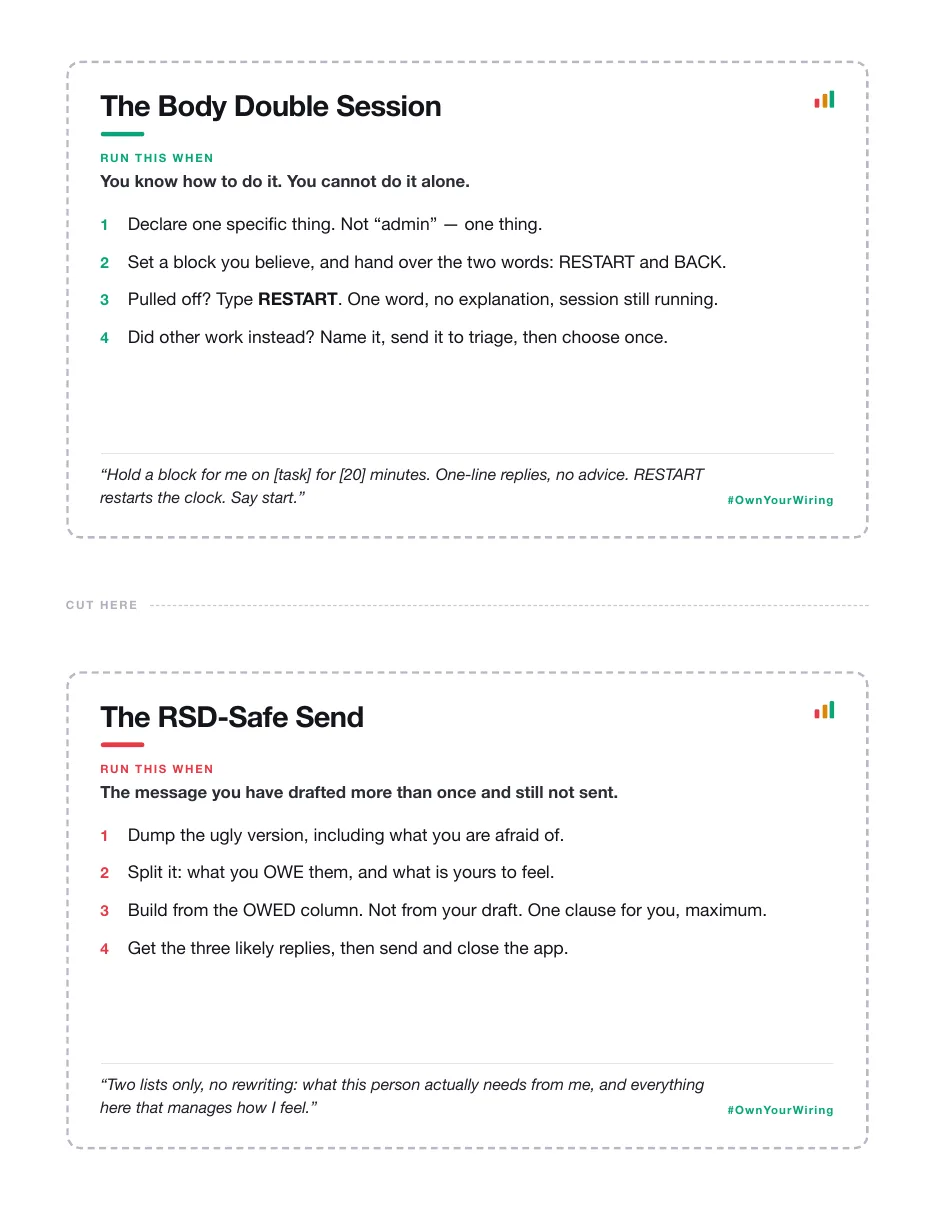 Close-up design detail from a ADHD AI Starter Kit page