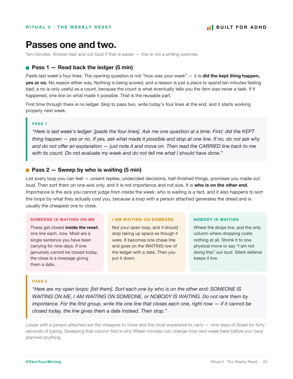 Third sample page from ADHD AI Starter Kit in the page fan